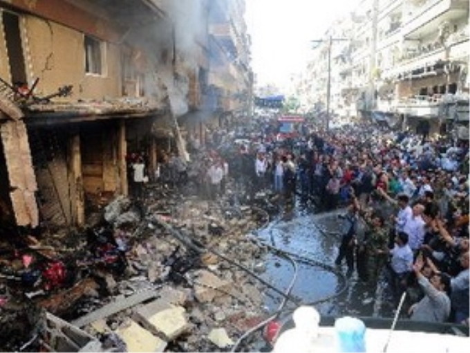 Một vụ nổ bom ở Damascus (Ảnh: AFP)