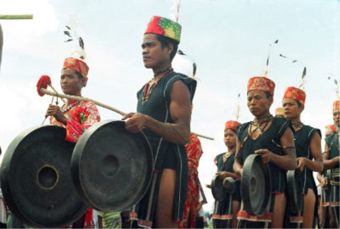 Không gian văn hóa cồng chiêng Tây Nguyên đã được người dân gìn giữ, phát huy hàng nghìn năm qua, trở thành kiệt tác VHPVT của nhân loại. (Ảnh: Việt Lam).