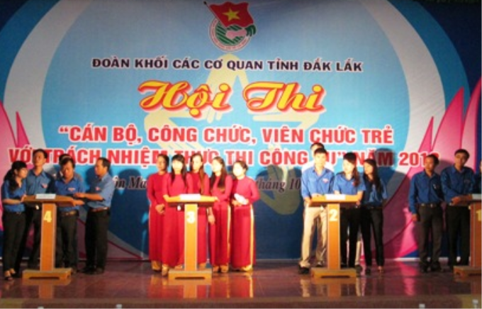 Hội thi “Cán bộ, công chức, viên chức trẻ với trách nhiệm thực thi công vụ” do Đoàn Khối các cơ quan tỉnh Đắk Lắk tổ chức. (Ảnh minh hoạ).