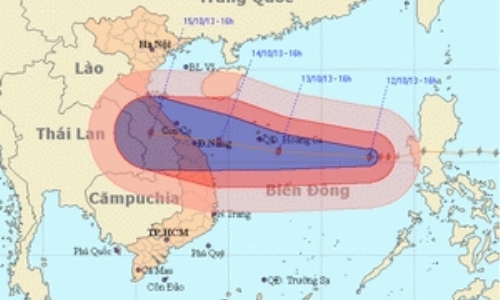 Bão Nari đang tiến nhanh về hướng bờ biển Việt Nam