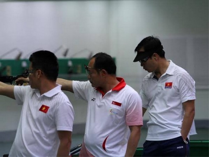 Bắn súng đã giành tổng cộng 5 HCV tại SEA Games 27. (Nguồn: Thanh Hà/TTXVN)