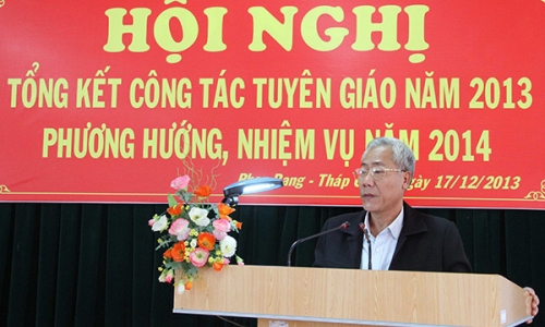 Ninh Thuận: Công tác tuyên giáo 2014 - đẩy mạnh các hoạt động tuyên truyền thực hiện Chỉ thị, Nghị quyết của Đảng