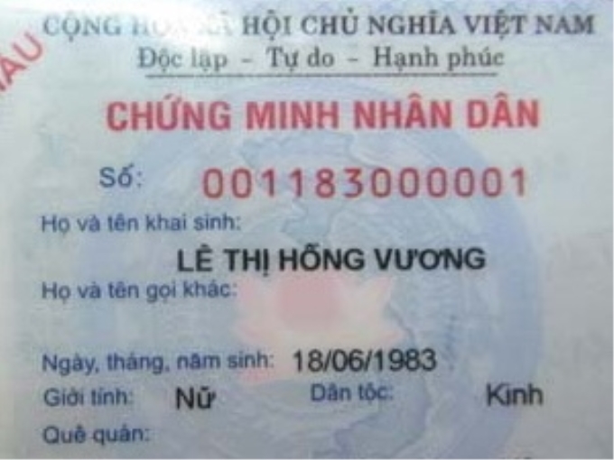 Mã số định danh cá nhân dự kiến lấy số chứng minh thư nhân dân 12 số. (Nguồn: Vietnam+)