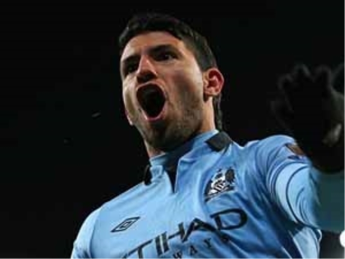 Aguero tỏa sáng mang chiến thắng về cho Man City. (Nguồn: Getty Images)