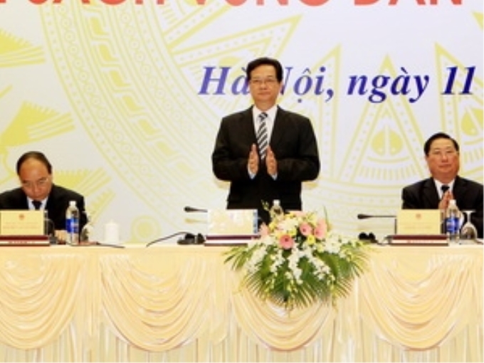 Thủ tướng Nguyễn Tấn Dũng dự hội nghị. (Ảnh: Đức Tám/TTXVN)