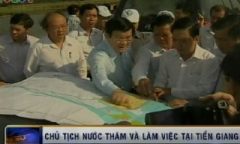 Chủ tịch nước Trương Tấn Sang làm việc tại tỉnh Tiền Giang