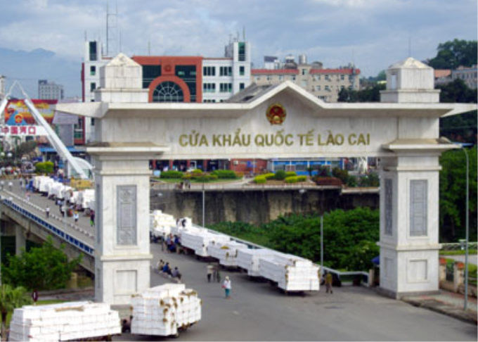 Cửa khẩu quốc tế Lào Cai.