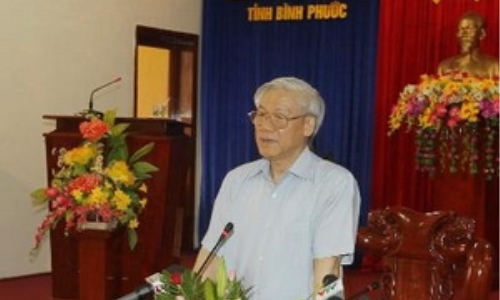 Tổng Bí thư thăm, làm việc tại tỉnh Bình Phước