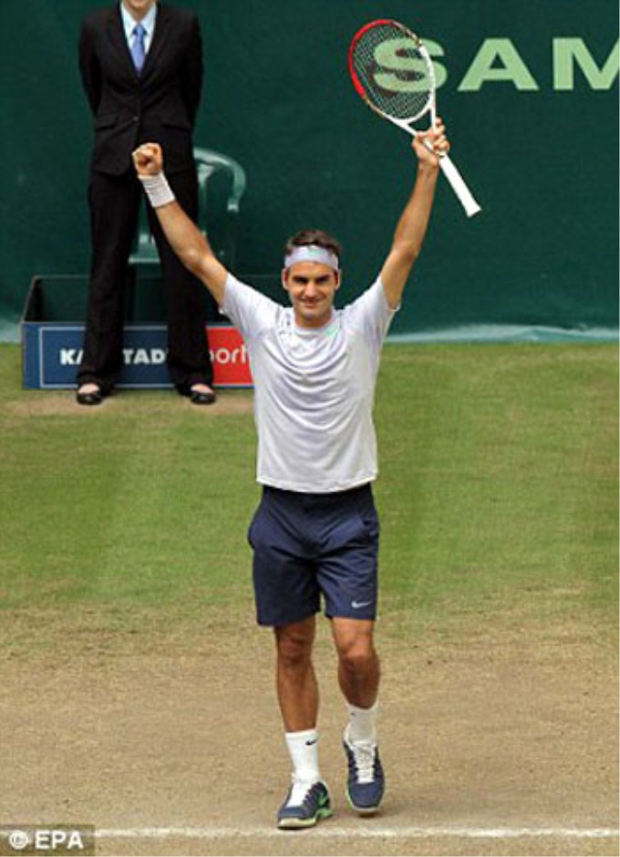 Chiến thắng của hạt giống số 1 Federer. (Ảnh: EPA)