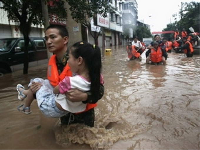 Thiên tai xảy ra tại Trung Quốc. (Nguồn: AP)