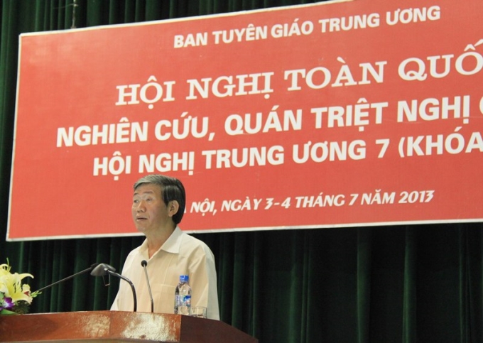 Đồng chí Đinh Thế Huynh phát biểu kết luận tại Hội nghị (Ảnh: Thu Hằng)