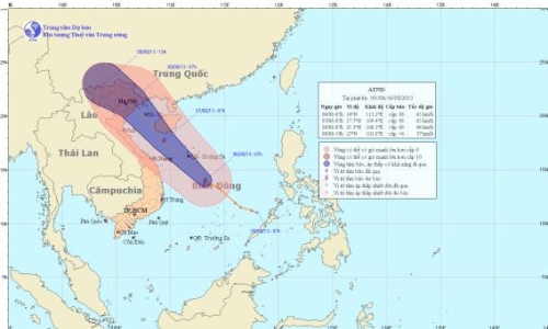 Áp thấp nhiệt đới mạnh lên thành bão số 6