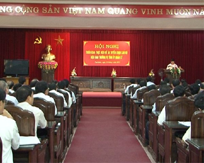 Hội nghị triển khai thực hiện Đề án tuyển chọn cán bộ diện Ban thường vụ Tỉnh ủy quản lý