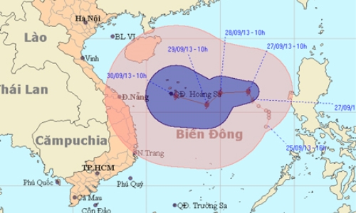 Bão số 10 đã áp sát đảo Hoàng Sa, gió giật cấp 13