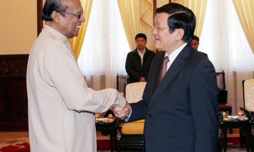 Chủ tịch nước tiếp Đặc phái viên của Tổng thống Sri Lanka