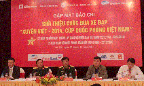 300 tay đua tham gia cuộc đua xe đạp “Xuyên Việt – 2014, Cúp Quốc Phòng Việt Nam”