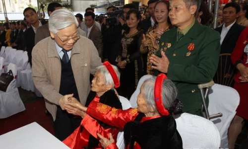 Tổng Bí thư dự Ngày hội đại đoàn kết toàn dân ở Thái Nguyên