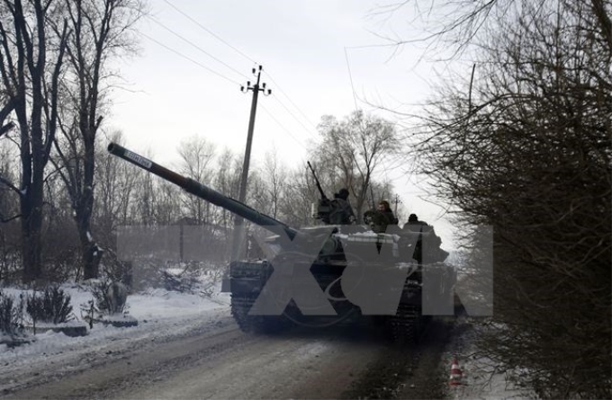 Căng thẳng ở Ukraine tiếp tục leo thang. (Ảnh: AFP/TTXVN)