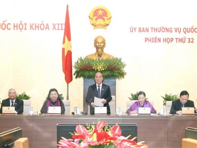 Phiên họp thứ 32 Ủy ban thường vụ Quốc hội khóa XIII. (Ảnh: Nhan Sáng/TTXVN)