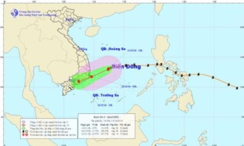 Bão số 5 suy yếu thành áp thấp nhiệt đới