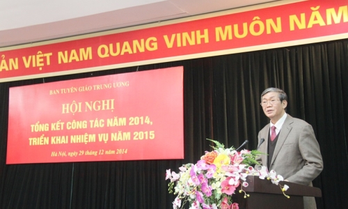 Năm 2014, Ban Tuyên giáo Trung ương hoàn thành tốt nhiệm vụ mà Trung ương, Bộ Chính trị, Ban Bí thư giao phó