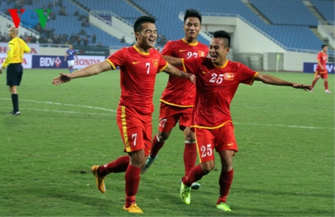 Trước thềm AFF Cup, ĐT Việt Nam từng đánh bại Malaysia 3-1 trên sân Mỹ Đình. (Ảnh: Trọng Phú)