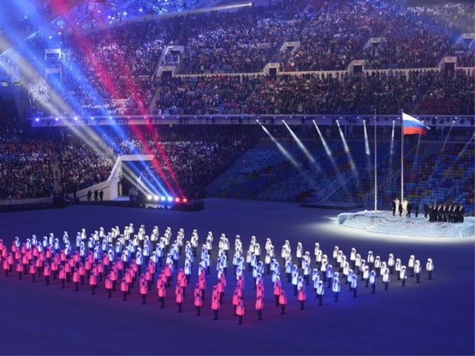 Một tiết mục trong buổi lễ khai mạc Olympic Sochi. (Nguồn: AFP/TTXVN)