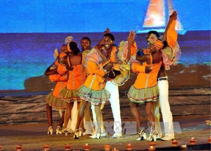 Đoàn Cuba dự Festival Huế 2012. (Ảnh: Thanh Hà/TTXVN)