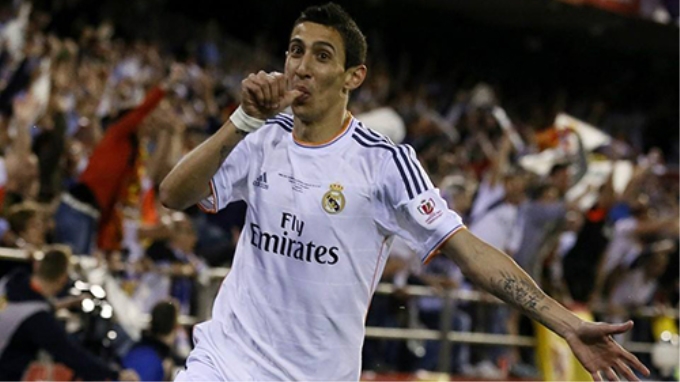 Di Maria mở tỉ số từ rất sớm cho Real (Ảnh: Getty)