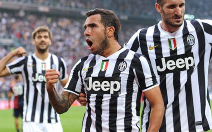 Những nhân tố mới như Tevez giúp Juventus duy trì vị trí đội bóng số một Italy. Ảnh: AFP.