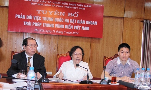 Quỹ Hòa bình và Phát triển Việt Nam ra Tuyên bố phản đối việc Trung Quốc hạ đặt giàn khoan trái phép trong vùng biển Việt Nam