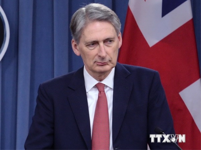 Bộ trưởng Quốc phòng Anh Philip Hammond. (Nguồn: AFP/TTXVN)