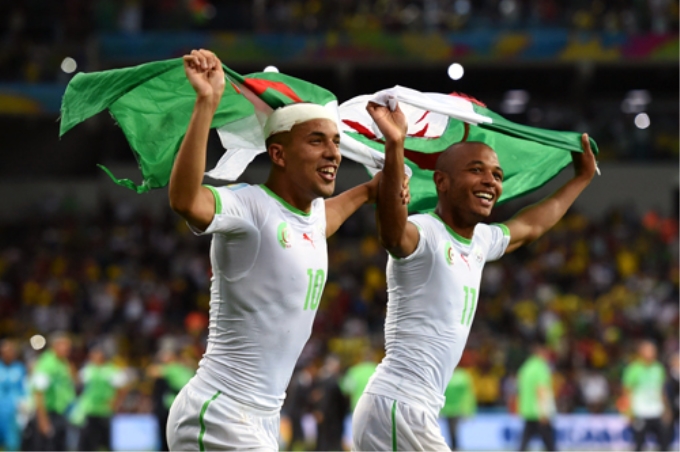 Algeria đang bay bổng với lần đầu lọt vào vòng knock-out World Cup. Ảnh: zimbio