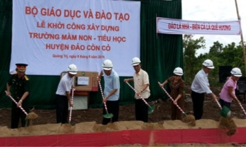 Khởi công xây trường Hoa Phong Ba trên đảo Cồn Cỏ