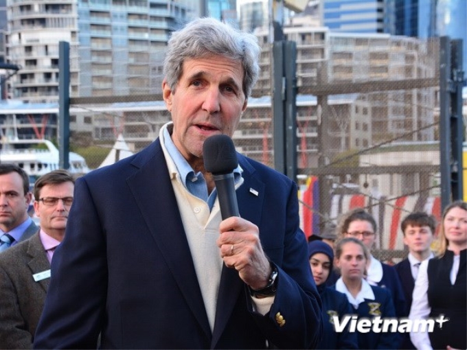 Ngoại trưởng Mỹ John Kerry tại Sydney. (Ảnh: Võ Giang/Vietnam+)