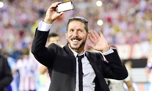 HLV Simeone tự hào khi Atletico đánh bại Real