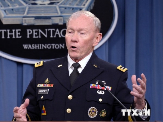 Chủ tịch Hội đồng Tham mưu trưởng liên quân Mỹ, Tướng Martin Dempsey. (Nguồn: THX/TTXVN)