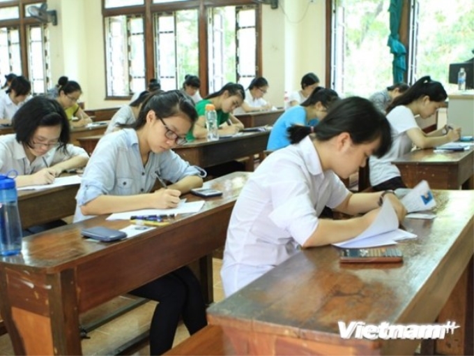 Thí sinh dự thi đại học năm 2014. (Ảnh: Xuân Mai/Vietnam+)