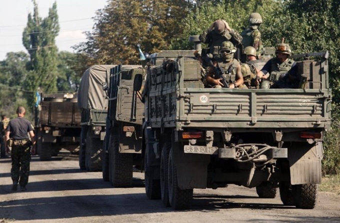 Quân đội Ukraine đươc triển khai tại Lugansk. (Nguồn: AFP)