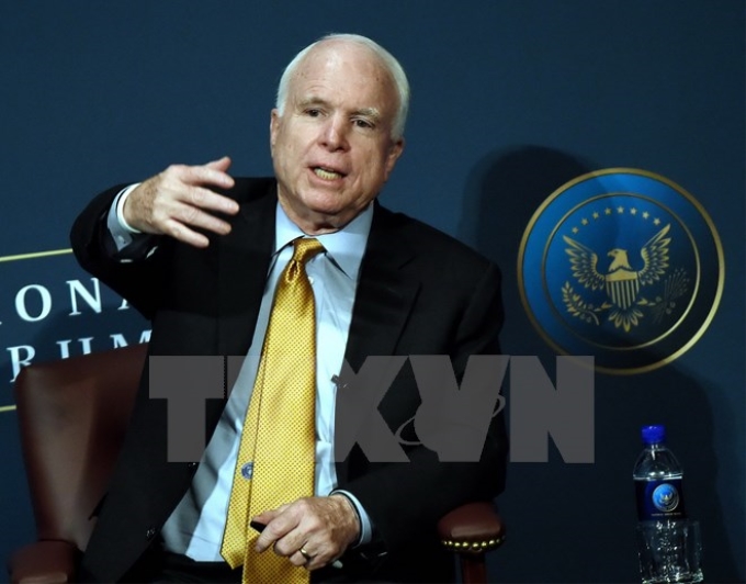 Thượng Nghị sỹ Mỹ John McCain. (Nguồn: AFP/TTXVN)