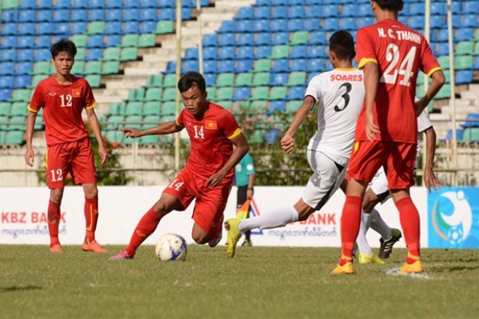 U19 Việt Nam chiến thắng U19 Timor Leste.