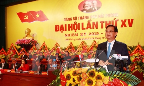Thủ tướng Nguyễn Tấn Dũng dự Đại hội Đảng thành phố Hải Phòng