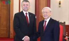 Tổng Bí thư Nguyễn Phú Trọng, Thủ tướng Nguyễn Tấn Dũng tiếp Chủ tịch Quốc hội Hungary