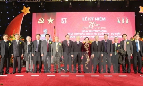 Tổng Bí thư dự lễ kỷ niệm 70 năm lập Nhà Xuất bản Chính trị Quốc gia