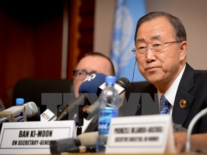 Tổng Thư ký Liên hợp quốc Ban Ki-moon. (Nguồn: THX/TTXVN)