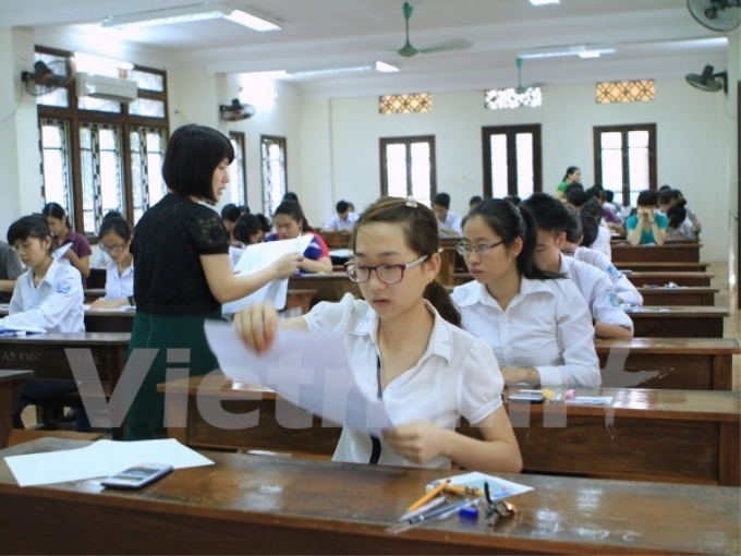 Thí sinh dự thi đại học năm 2014. (Ảnh: Xuân Mai/Vietnam+)