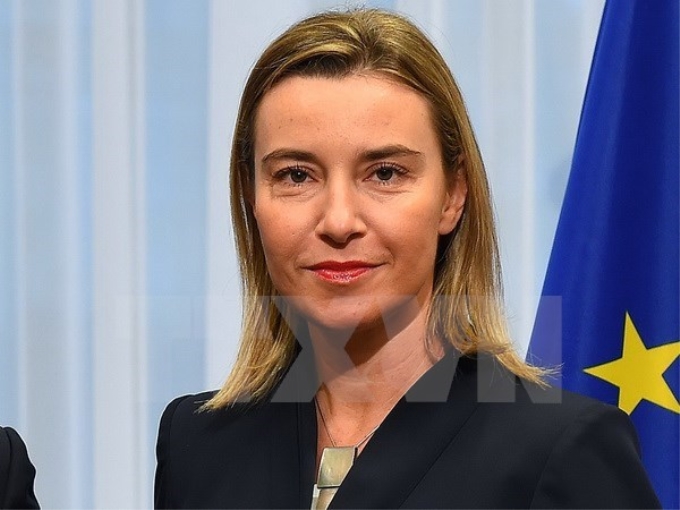 Bà Federica Mogherini, phụ trách chính sách an ninh và đối ngoại của EU. (Nguồn: AFP/TTXVN)