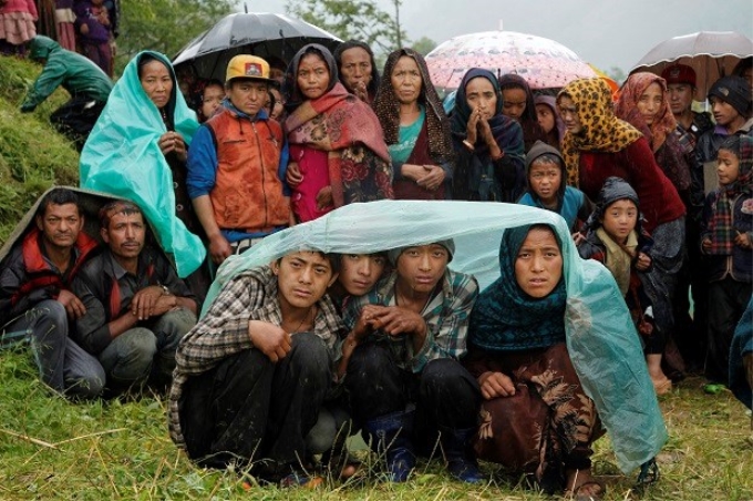 Nguy cơ cao xảy ra dịch tiêu chảy tại các trại tị nạn ở Nepal vì thiếu nhà vệ sinh và nước sạch. (Ảnh: newsinfo.inquirer.net)