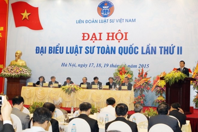 Chủ tịch nước Trương Tấn Sang phát biểu tại Đại hội đại biểu Luật sư toàn quốc lần thứ 2. (Ảnh: Nguyễn Khang/TTXVN)