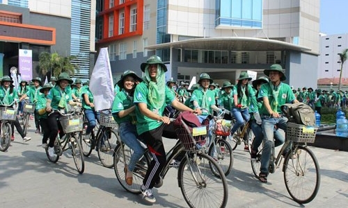 Hơn 2.000 sinh viên tham gia hành trình xe đạp “Đại thắng mùa Xuân”